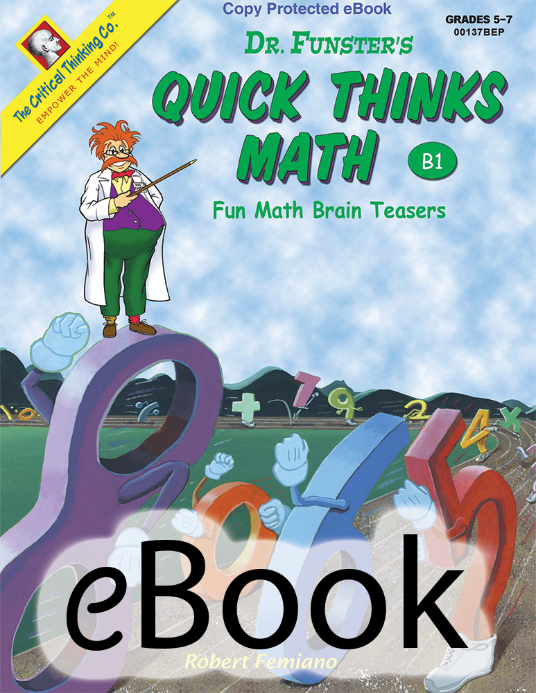 Dr. Funster's Quick Thinks Math B1 - eBook