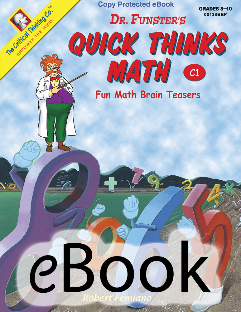 Dr. Funster's Quick Thinks Math C1 - eBook