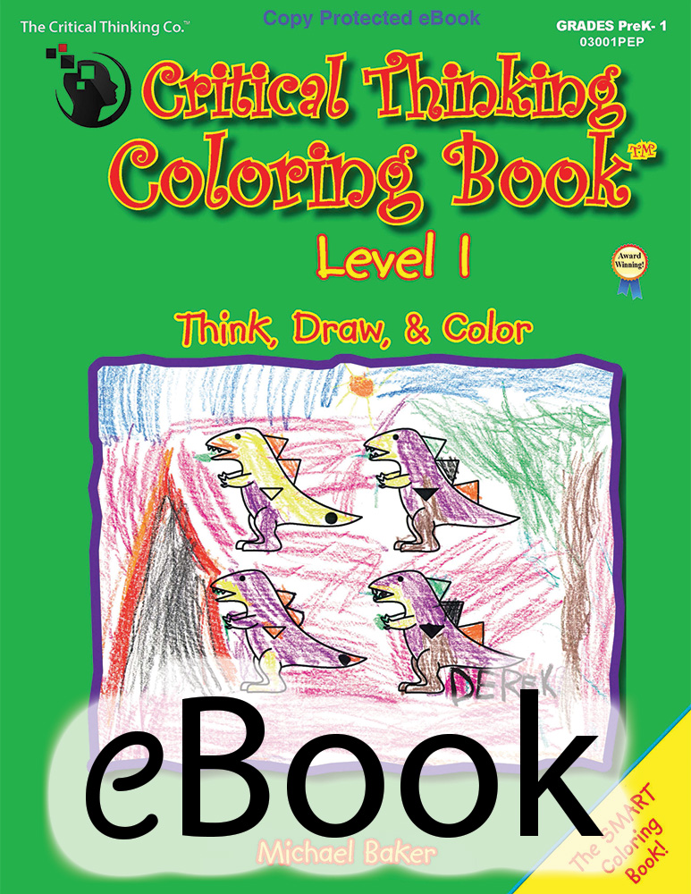 Critical Thinking Coloring Book Level 1 - eBook