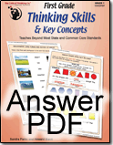 First Grade Thinking Skills & Key Concepts: Answer PDF