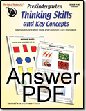 PreKindergarten Thinking Skills & Key Concepts: Answer PDF